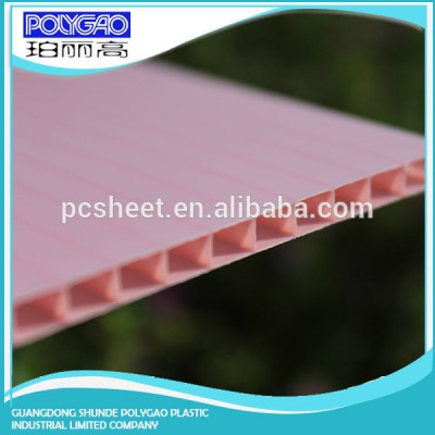 Twin wall polycarbonate hollow sheet used in roofing